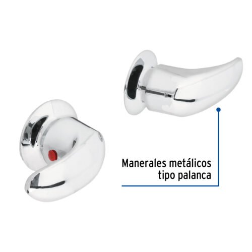 49786 - Juego de manerales de palanca para regadera, cromo, Aqua