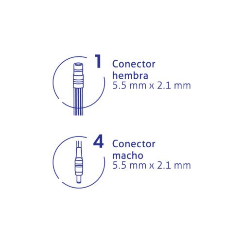 49788 - Cable Divisor de Energía tipo Pulpo 1 a 4 para CCTV, Volteck