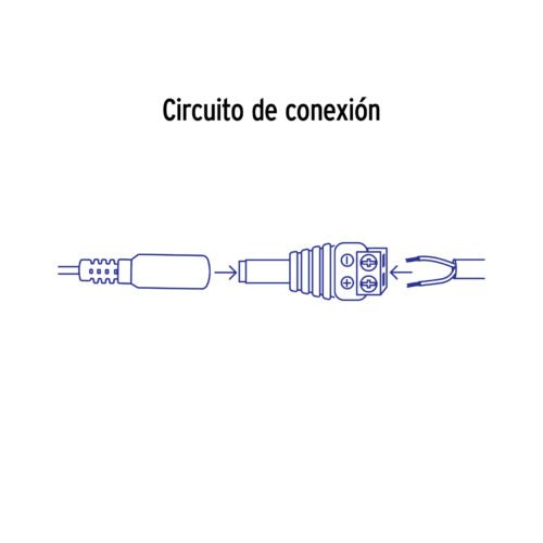 49794 - Conector de energía para CCTV tipo macho, Volteck