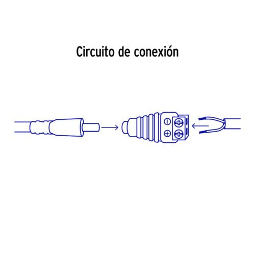 49795 - Conector de energía para CCTV tipo hembra, Volteck