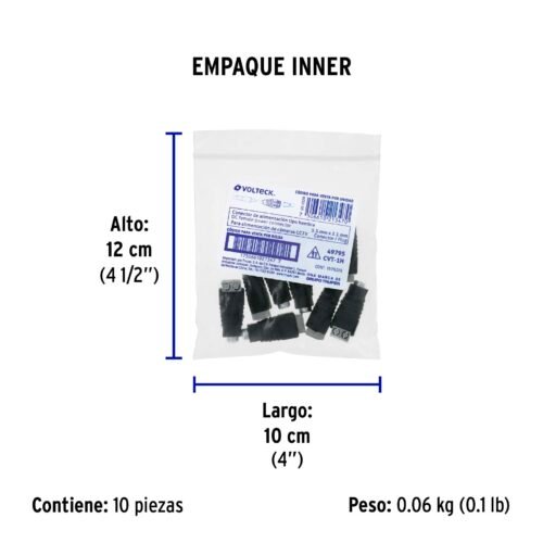 49795 - Conector de energía para CCTV tipo hembra, Volteck