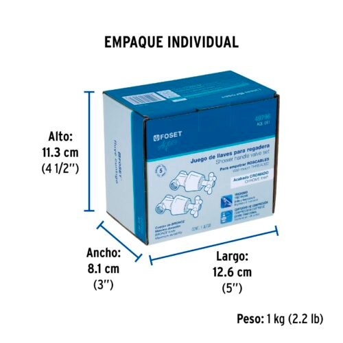 49796 - Juego llaves empotrar roscables, cruceta, Aqua