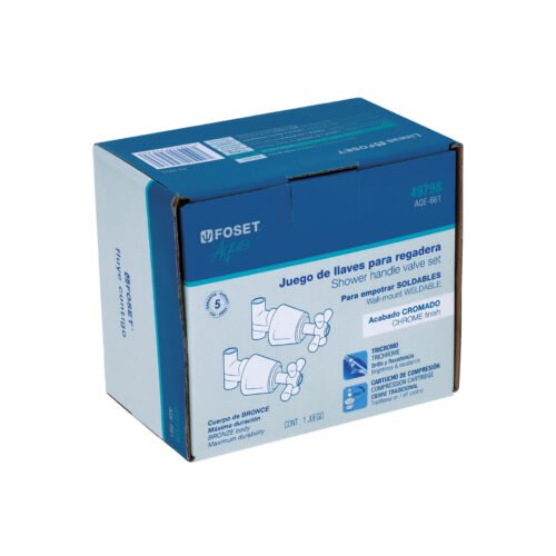 497982 49798 - Juego llaves empotrar soldables, cruceta, Aqua