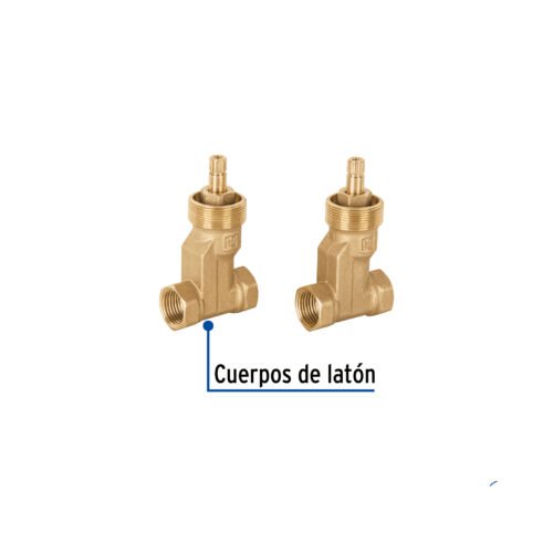 49802 - Juego llaves empotrar roscables, compresión, s/maneral,Basic