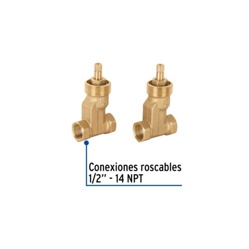49802 - Juego llaves empotrar roscables, compresión, s/maneral,Basic