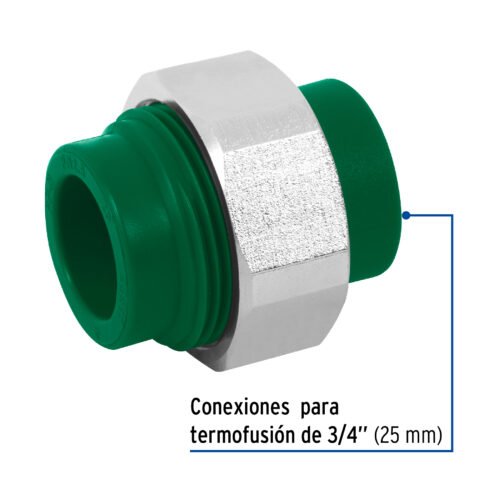 49811 49811 - Tuerca unión PPR, tuerca latón, 3/4", Foset
