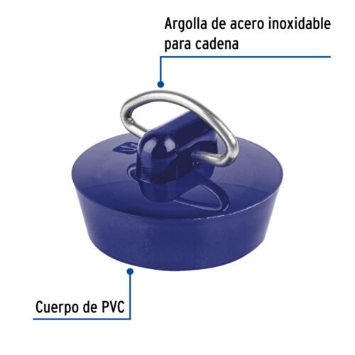 49815 - Tapón de PVC para lavabo, 26 a 35 mm, Foset