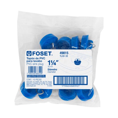 49815 - Tapón de PVC para lavabo, 26 a 35 mm, Foset