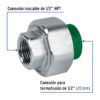 49816 - Tuerca unión PPR, mixta inserto metálico,  1/2", Foset