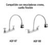 49821 - Cuello flexible para mezcladora de fregadero, cromo, Aqua