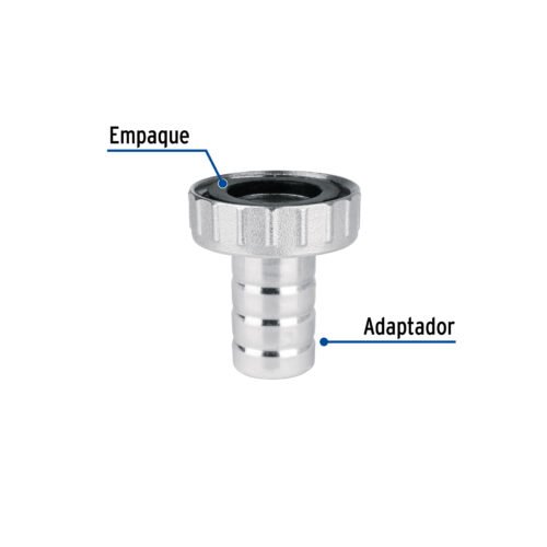 49825 - Adaptador de latón 1/2" para manguera, Foset
