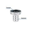 49826 - Adaptador metálico 1/2" para manguera, Foset