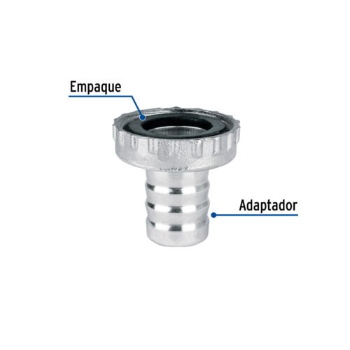 49826 - Adaptador metálico 1/2" para manguera, Foset