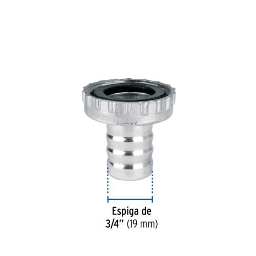 49826 - Adaptador metálico 1/2" para manguera, Foset