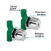 49828 - Juego de 2 llaves de empotrar PPR 1/2" con manerales, FOSET