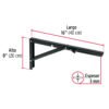 498292 49829 - Ménsula plegable de acero negra 8" x 16", FIERO