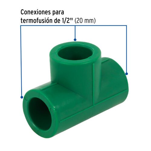 49832 - Tee sencilla de PPR 1/2", Foset