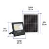 498352 49835 - Reflector Led 60 W con panel solar, luz de día, Volteck