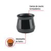 49847 - Caja con 24 protectores para patas de silla, negro