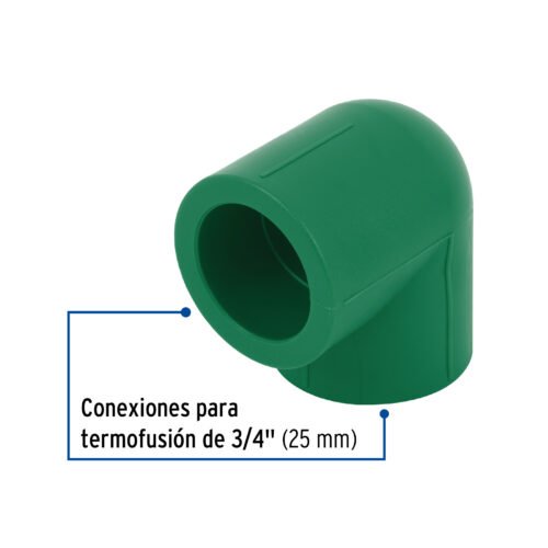 49850 - Codo 90° PPR,  3/4", Foset