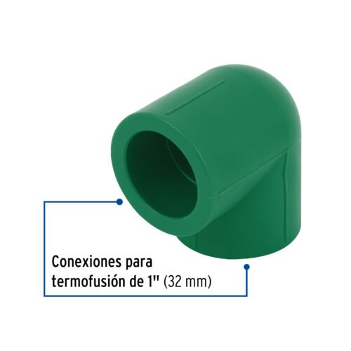 49851 - Codo 90° PPR,  1", Foset