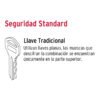 49852 - Cerradura manija "Turín" p/recámara, negro, cilindro latón