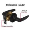 49853 - Cerradura de manija "Turín" p/baño, negro, cilindro latón