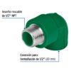 49855 49855 - Codo 90° PPR, 1/2", rosca macho con inserto metálico, Foset