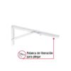 49870 - Ménsula plegable de acero blanca 8" x 16", FIERO