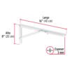 49870 - Ménsula plegable de acero blanca 8" x 16", FIERO