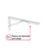 49871 - Ménsula plegable de acero blanca 6" x 12", FIERO
