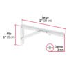 49871 - Ménsula plegable de acero blanca 6" x 12", FIERO