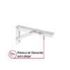 49872 - Ménsula plegable de acero blanca 4" x 8", FIERO