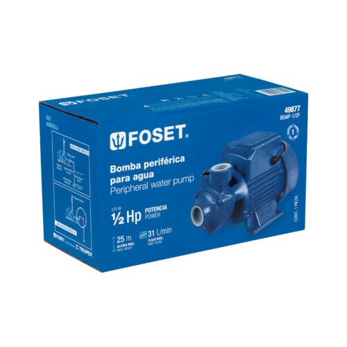 498775 49877 - Bomba periférica 1/2HP, altura máx 25m, uso agrícola, FOSET