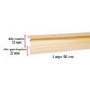 49878 - Guardapolvo automático 90 cm dorado, HERMEX