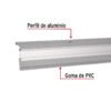 49884 - Guardapolvo automático 100 cm aluminio, HERMEX