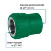 498851 49885 - Adaptador PPR 1/2" hembra con inserto metálico, Foset