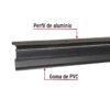 49890 - Guardapolvo automático 90 cm negro, HERMEX