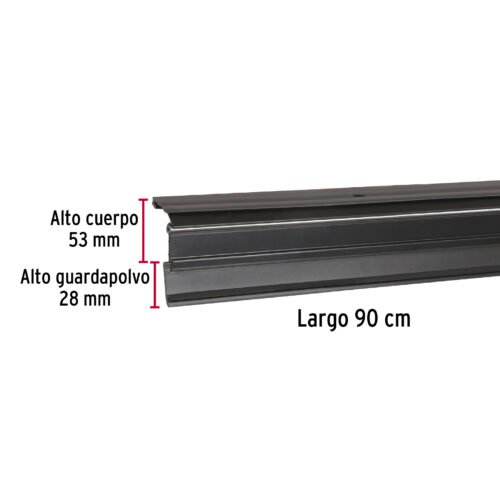 49890 - Guardapolvo automático 90 cm negro, HERMEX
