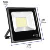 49895 - Reflector delgado de LED 100 W luz de día, Volteck