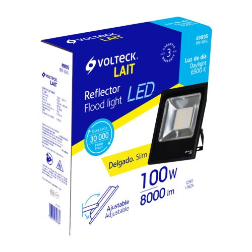 49895 - Reflector delgado de LED 100 W luz de día, Volteck