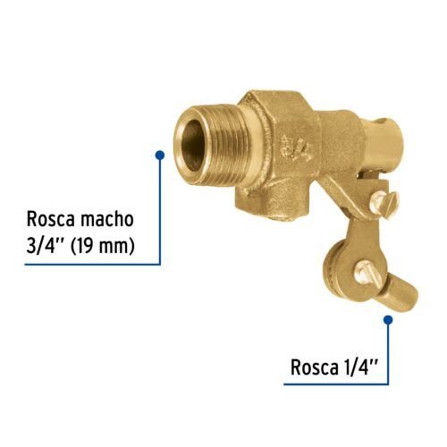 49900 - Válvula de flotador de latón 3/4", reforzada, Foset
