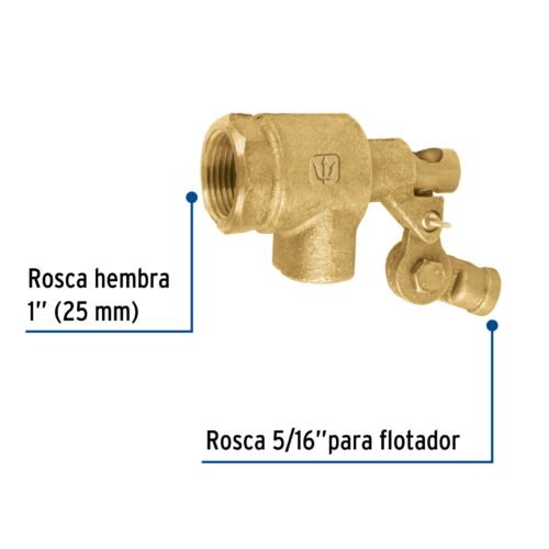 49901 - Válvula de flotador de latón 1", reforzada, Foset