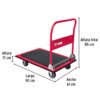49907 - Carro de carga plegable tipo plataforma, 300 kg, Pretul