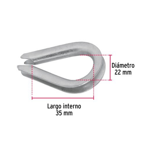 49908 - Bolsa con 10 guardacabos para cable de acero de 1/8", FIERO