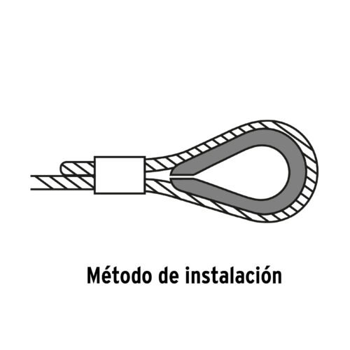 49908 - Bolsa con 10 guardacabos para cable de acero de 1/8", FIERO