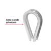 499091 49909 - Bolsa con 10 guardacabos para cable de acero de 3/16", FIERO