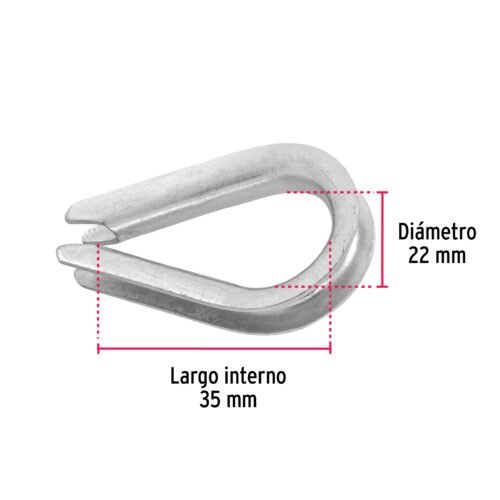 499092 49909 - Bolsa con 10 guardacabos para cable de acero de 3/16", FIERO