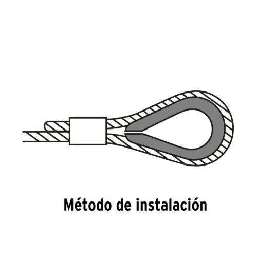 499093 49909 - Bolsa con 10 guardacabos para cable de acero de 3/16", FIERO