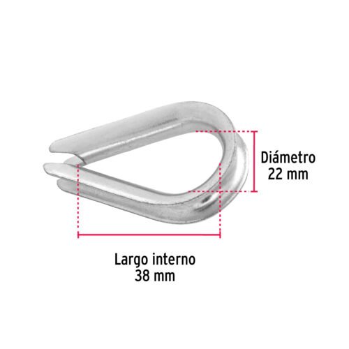 49911 - Bolsa con 10 guardacabos para cable de acero de 1/4", FIERO